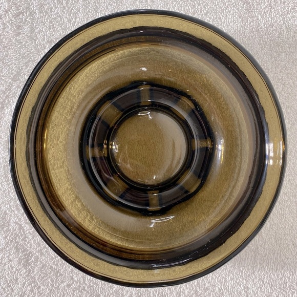 Vintage MCM Smoky Glass Ashtray Trinket Dish Glass Decor - Picture 6 of 13